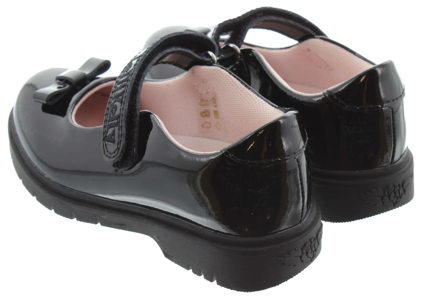 LELLI KELLY Kids LK8506 Jolie Bow Bar Shoes In Black Patent