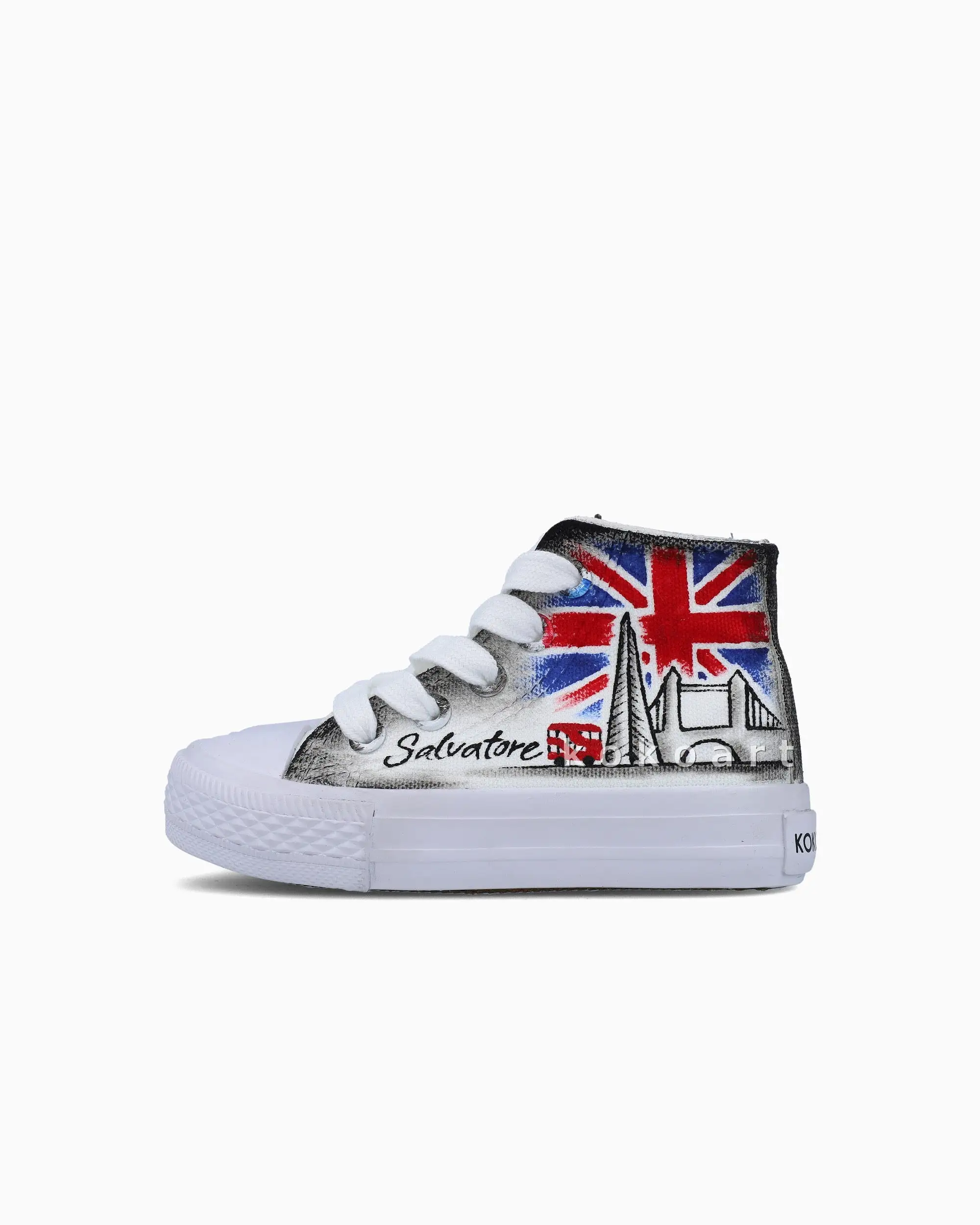 London Skyline Hand Painted Shoes