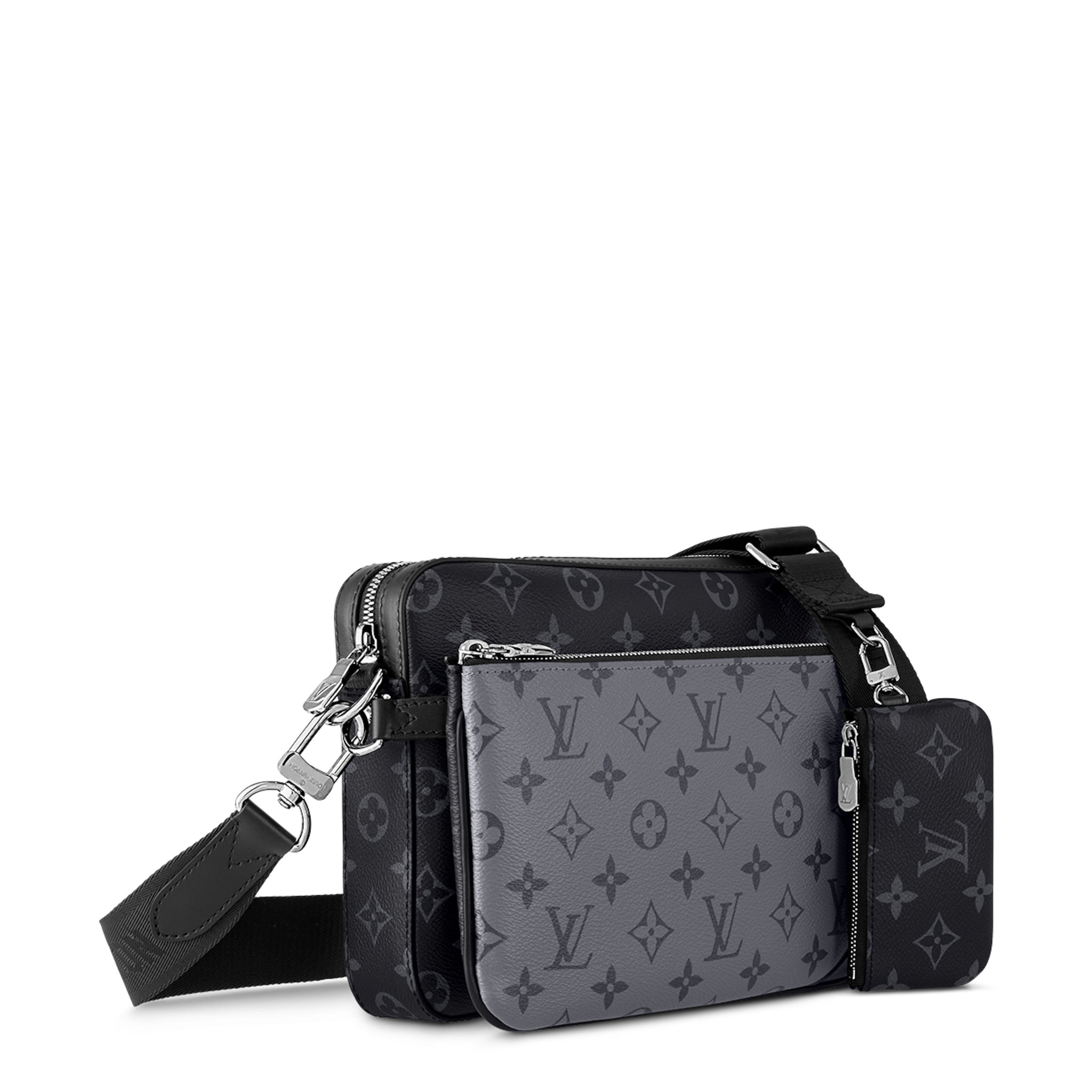 Louis Vuitton Monogram Trio Messenger Bag Black Grey