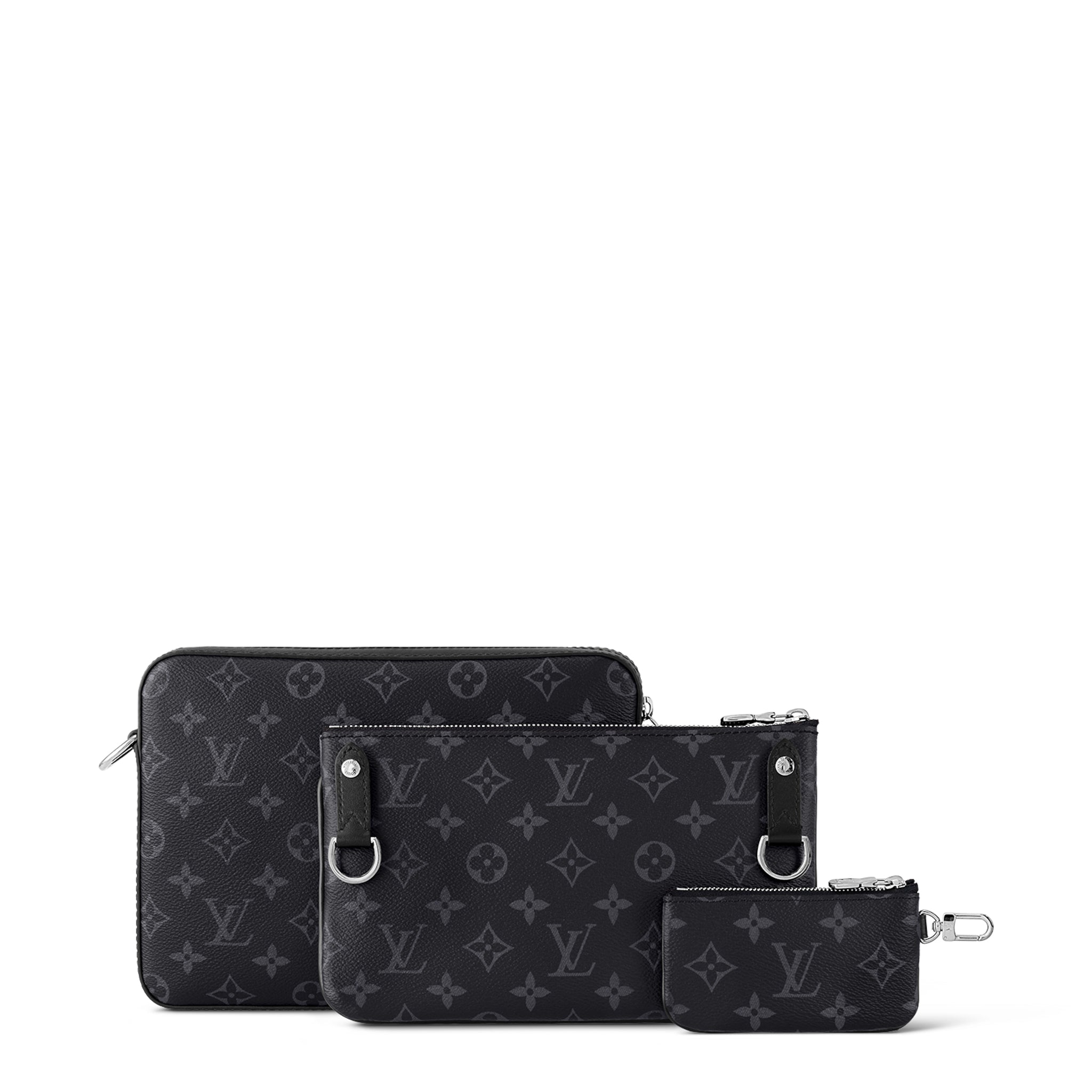 Louis Vuitton Monogram Trio Messenger Bag Black Grey