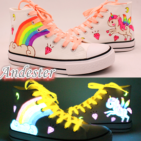 Luminous Hand-painted Canvas Shoes AD11705