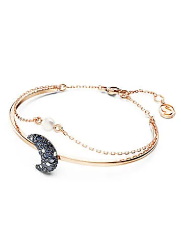 Luna Moon Pearl Bangle Bracelet by Swarovski | Look Again