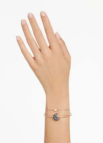 Luna Moon Pearl Bangle Bracelet by Swarovski | Look Again