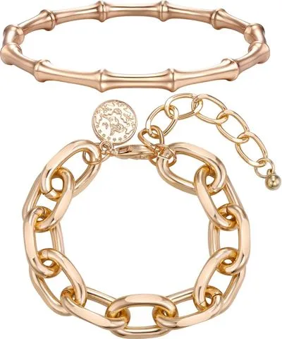 Macy's Gold-Plated Link Chain Bracelet and Bangle