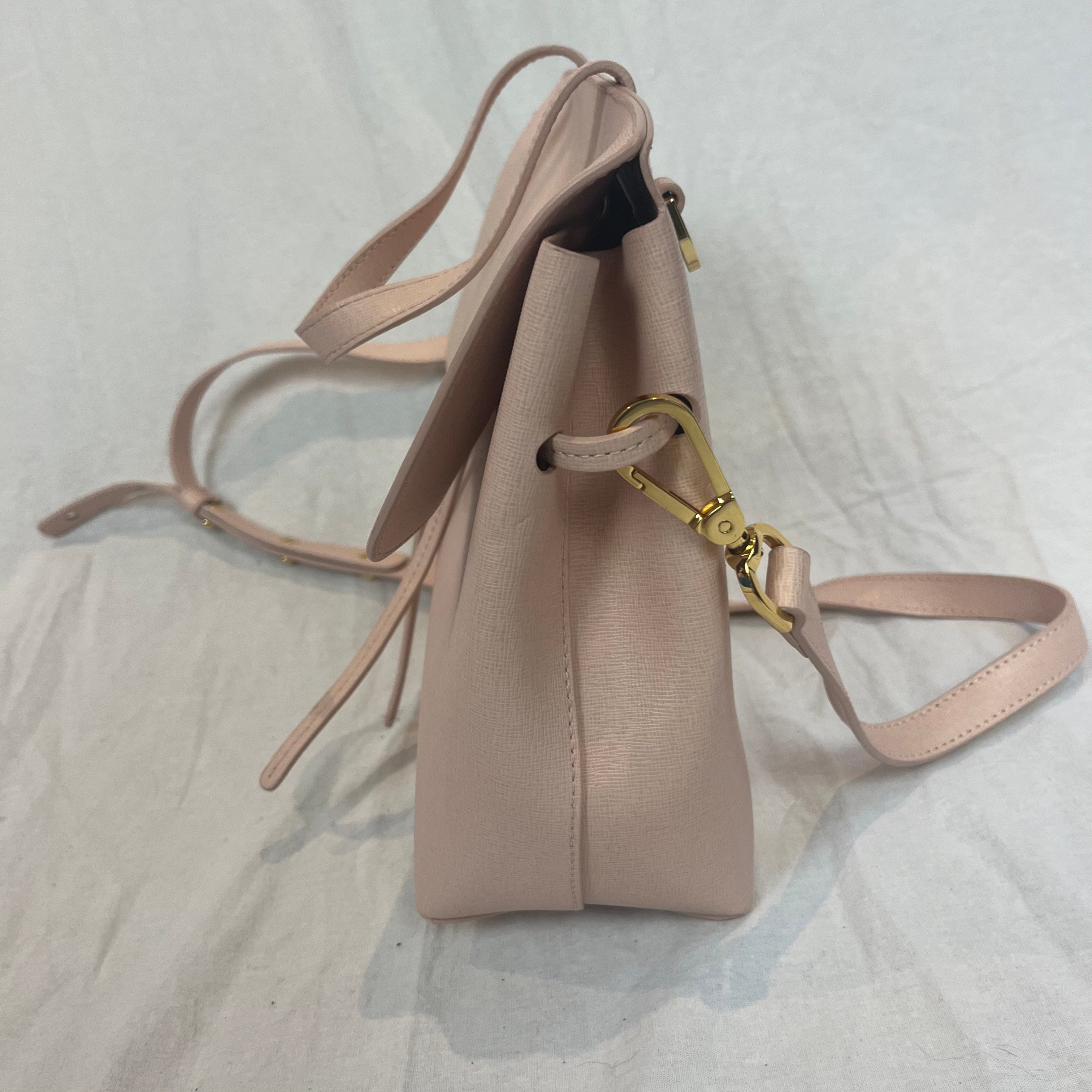 Mansur Gavriel Brand New 695 Powder Pink Saffiano Leather Lady Bag