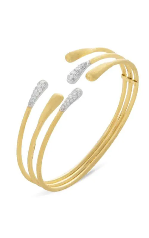 Marco Bicego Lucia Collection -18K Yellow & White Gold 3-piece Bangle Bracelet SB111-B