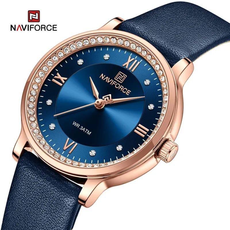 Naviforce Ladies Leather Strap Watch