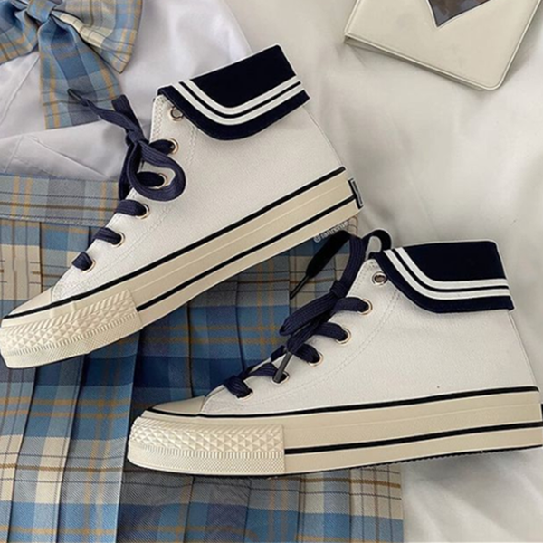 Navy Canvas Shoes AD210129