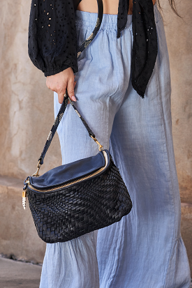 Navy Vari Weave Mini Winbourne | Bag