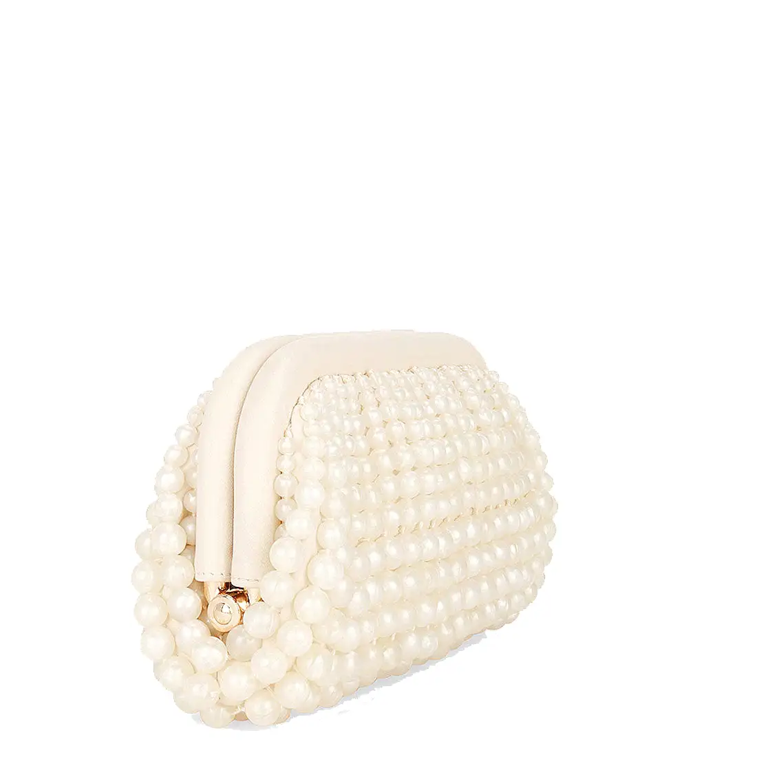 NIA Beaded Clutch, Ivory