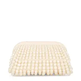 NIA Beaded Clutch, Ivory