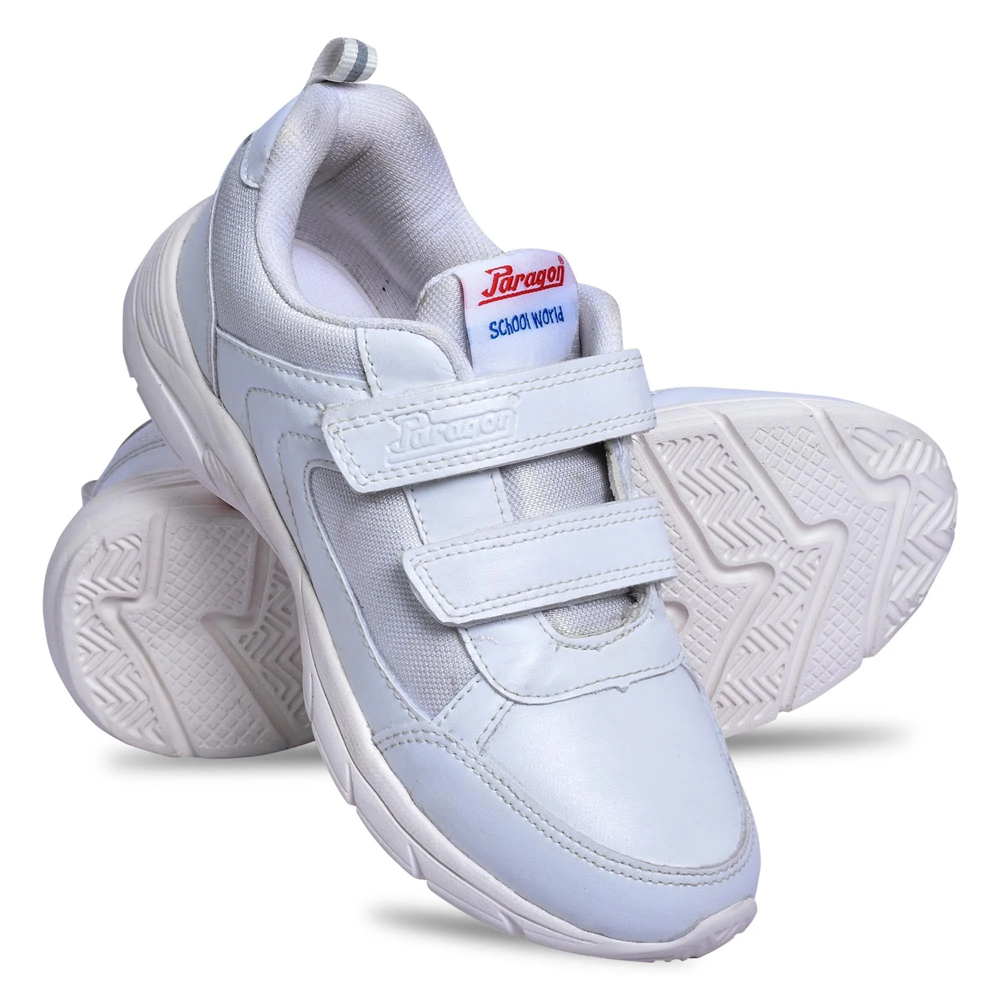 Paragon FBK0774K Kids Boys Girls School Shoes Comfortable Cushioned Soles | Durable | Daily & Occasion wear White