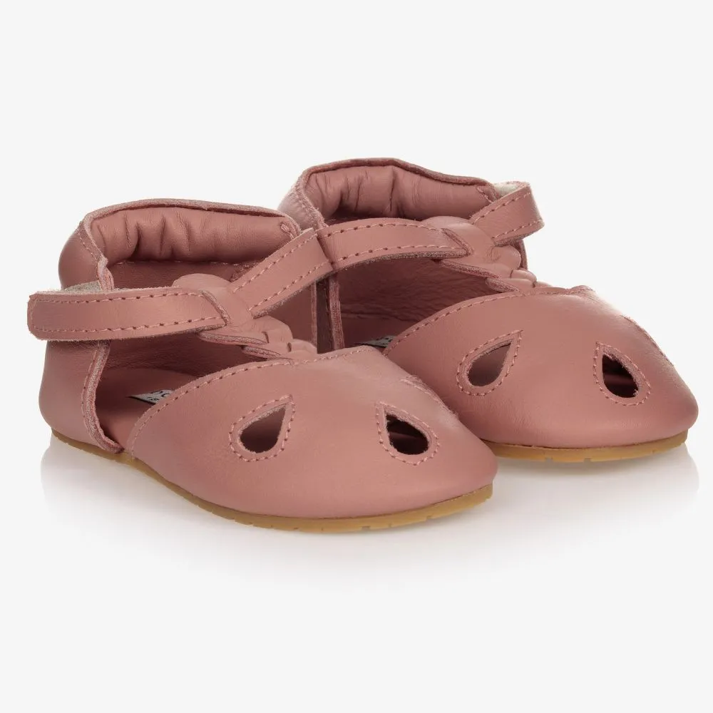 Pink Leather Baby Shoes