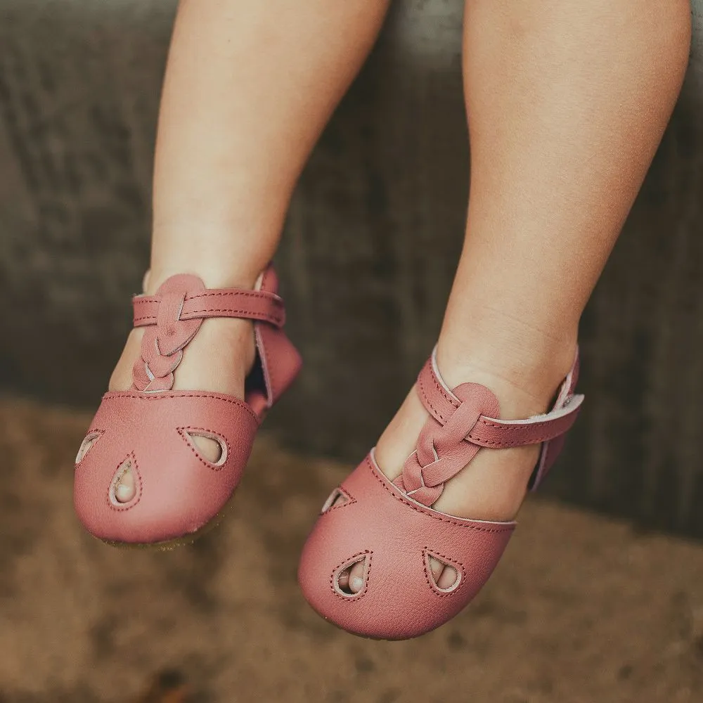 Pink Leather Baby Shoes