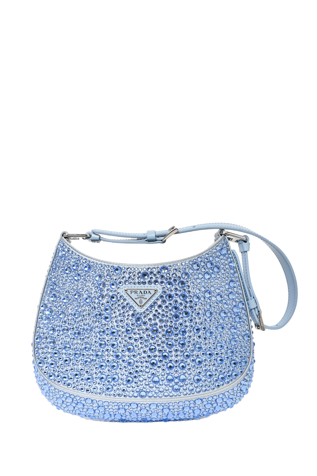 Prada Blue Crystal Cleo Shoulder Bag