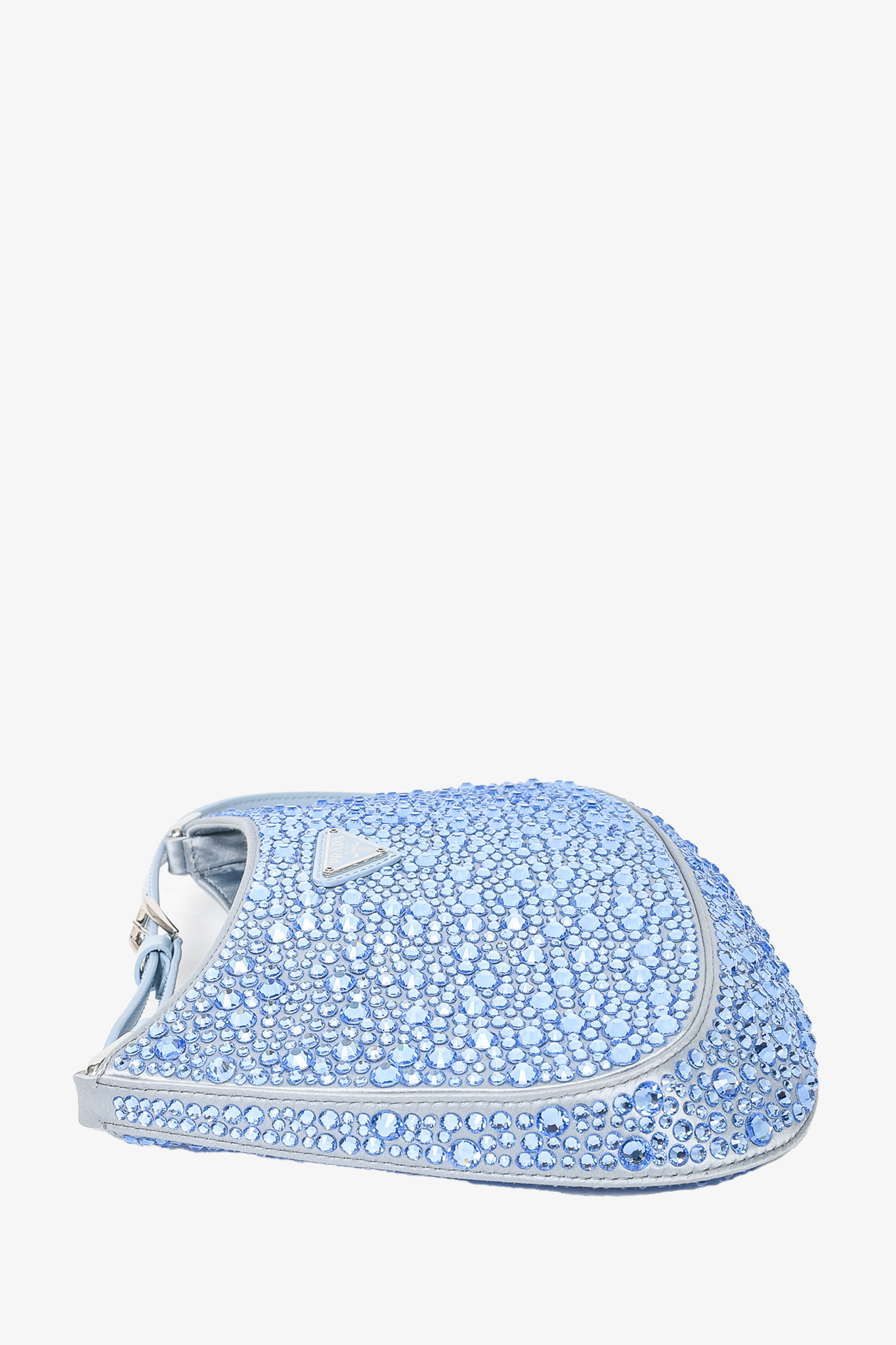 Prada Blue Crystal Cleo Shoulder Bag