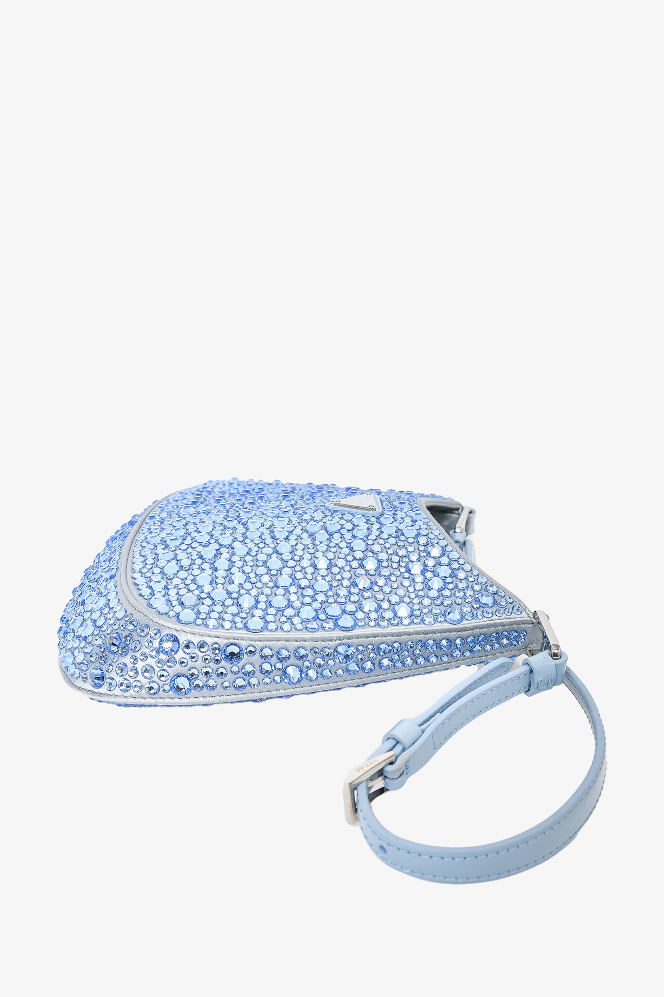 Prada Blue Crystal Cleo Shoulder Bag