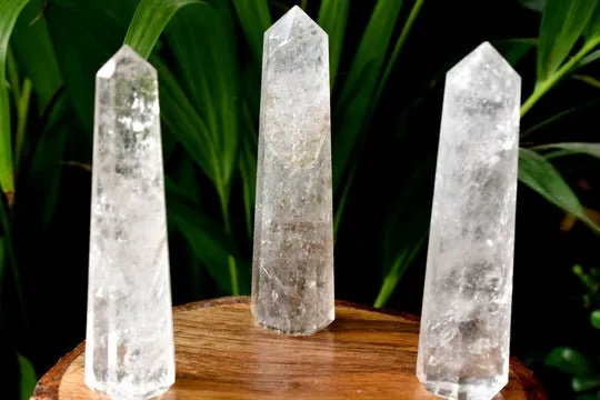 Quartz Obelisk Tower Point - Crystal Point, Healing Crystal Tower Point