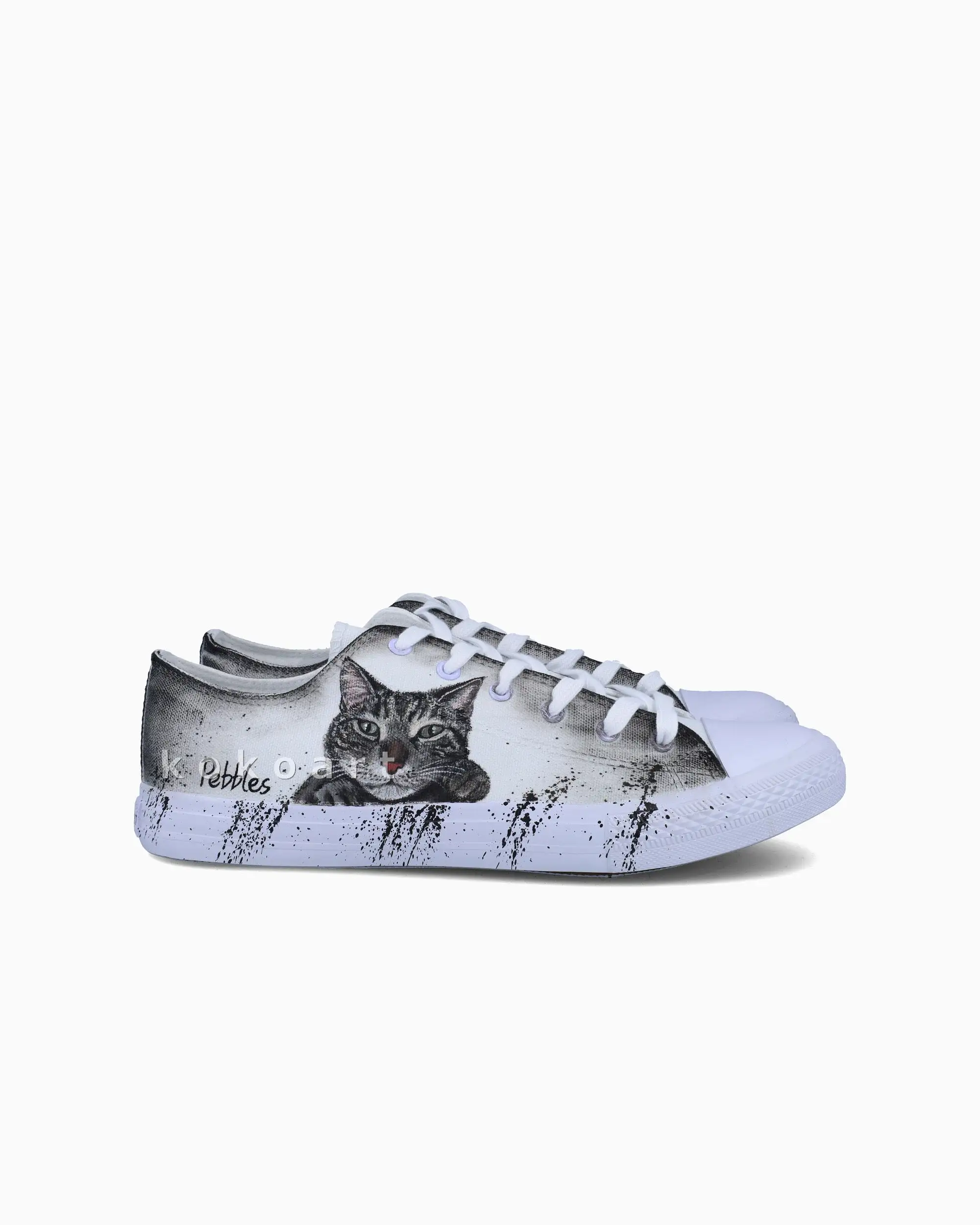 Realistic Pet Portrait Hand Painted Shoes