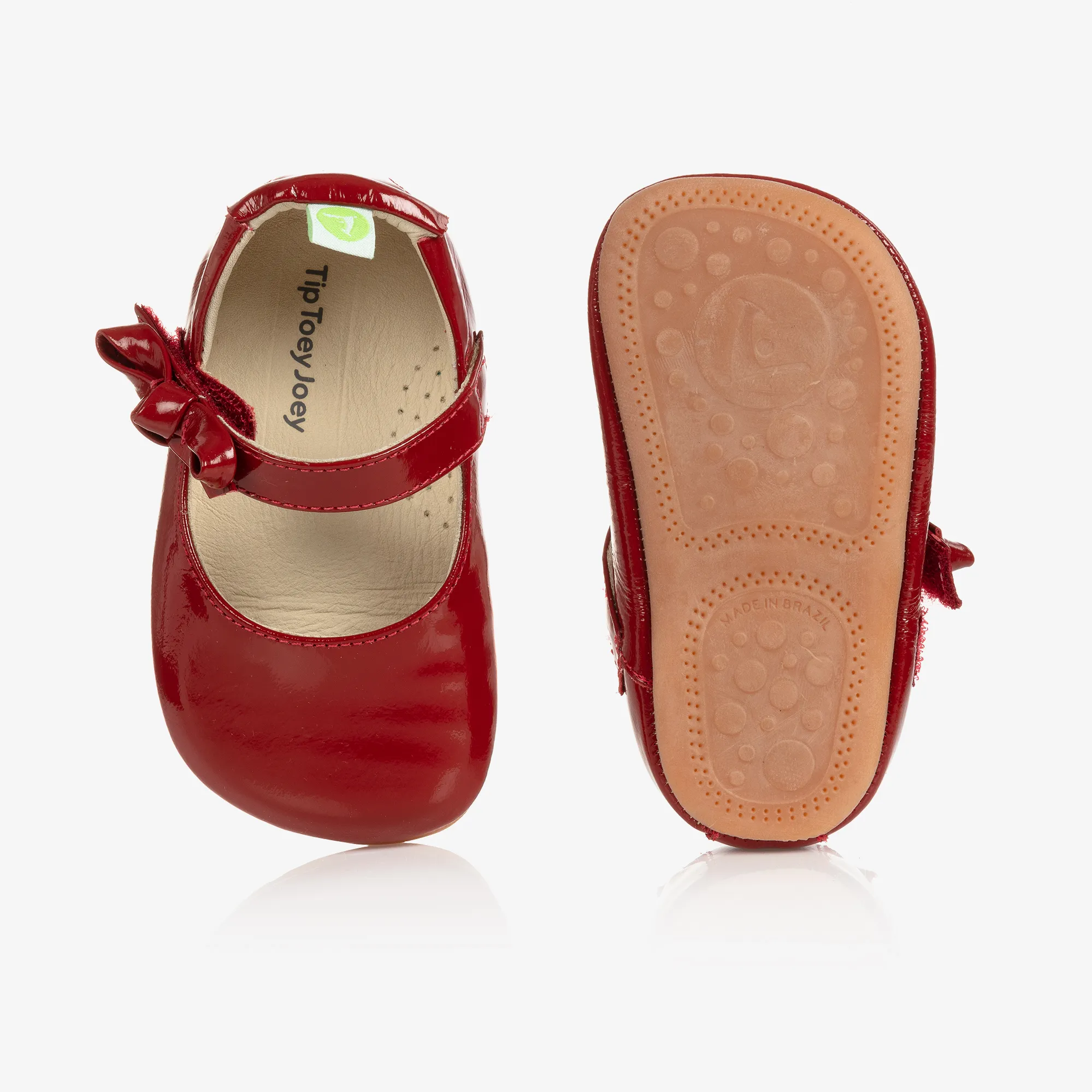 Red Leather Baby Shoes