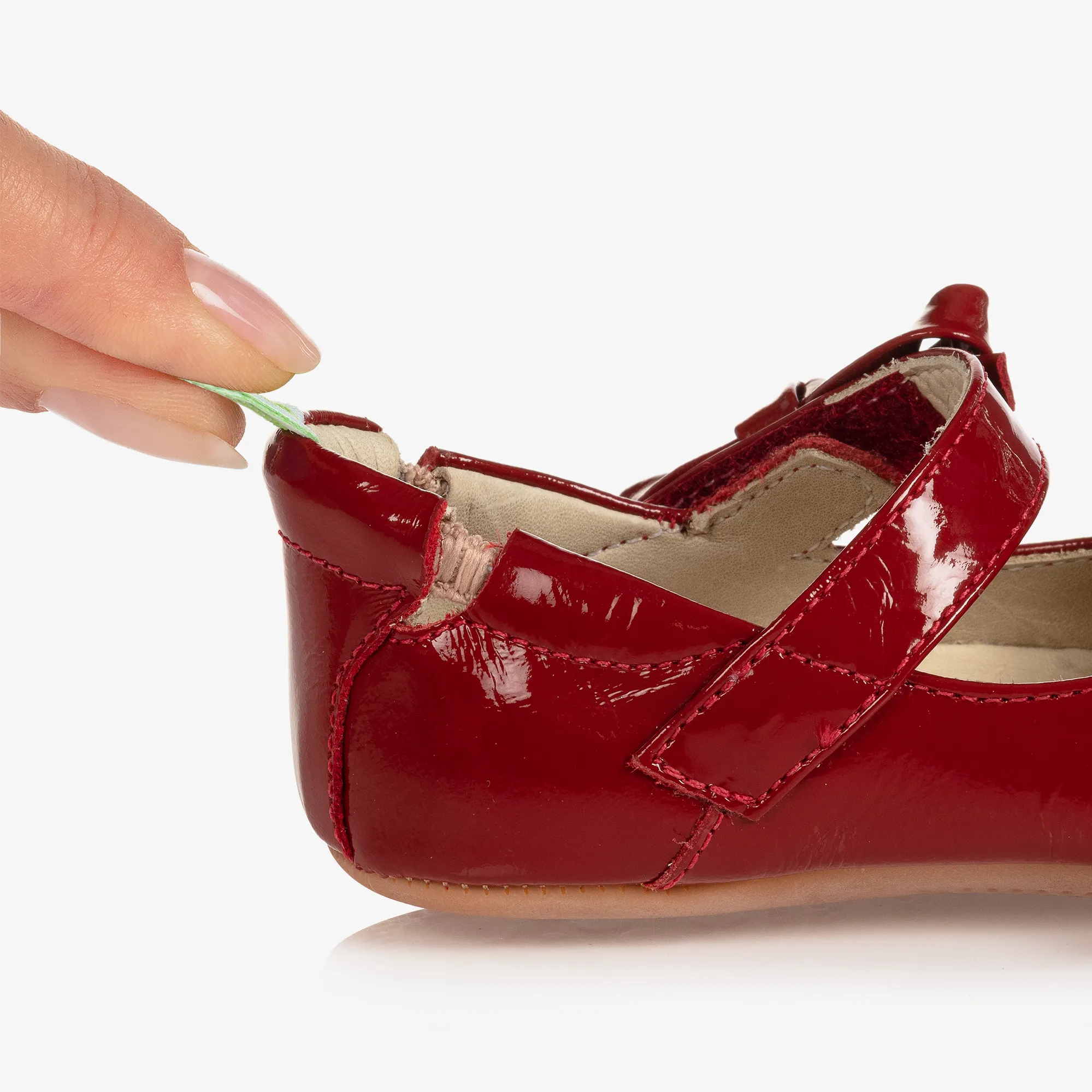 Red Leather Baby Shoes