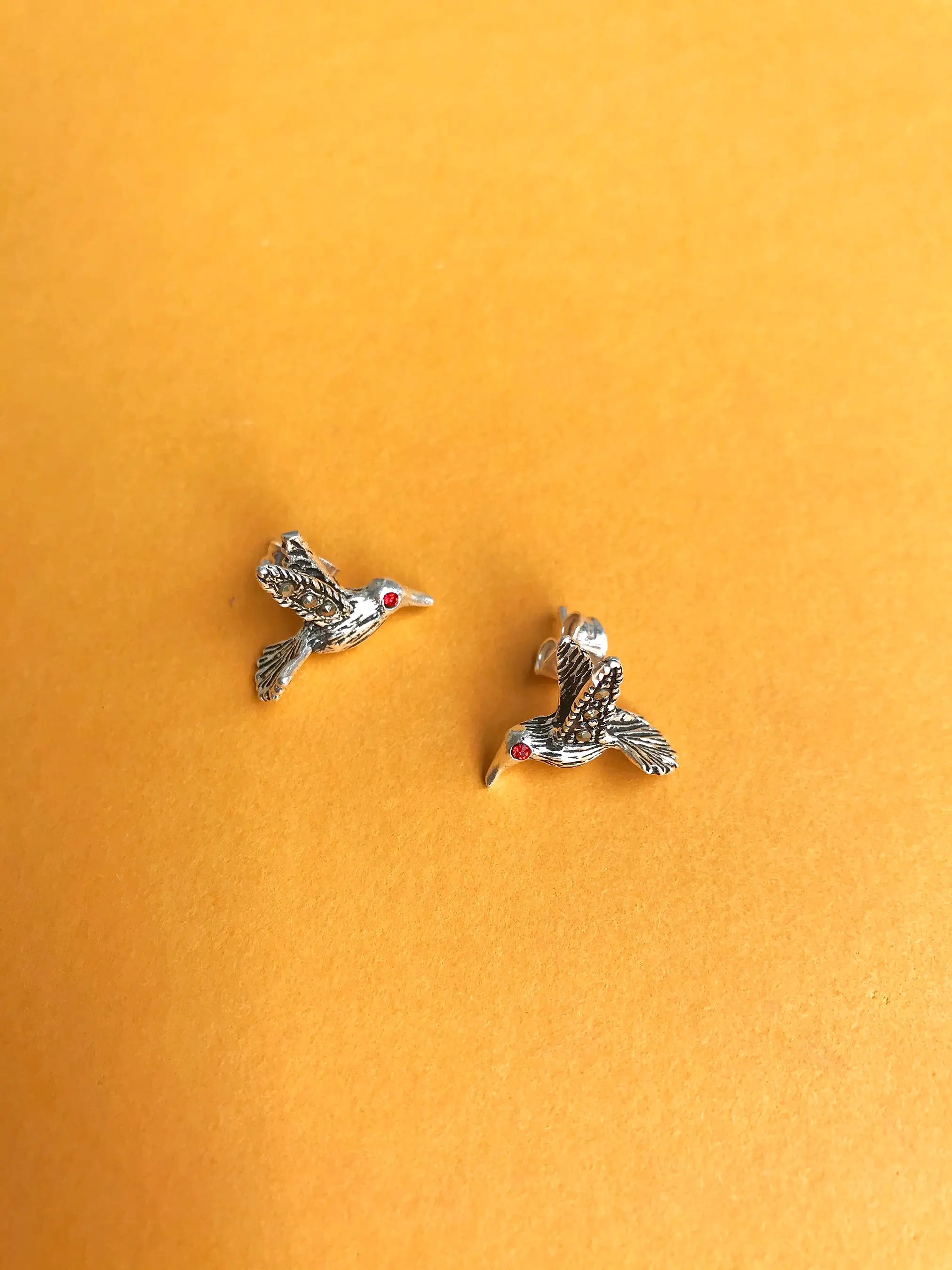 STERLING SILVER HUMMINGBIRD EARRINGS