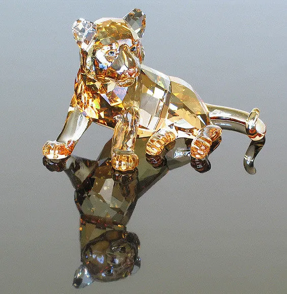 Swarovski Color Crystal Animal Figurine TUGER CUB SITTING #1016678