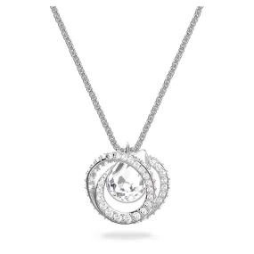 Swarovski Generation Pendant Necklace, White, Rhodium Plated - 5636512