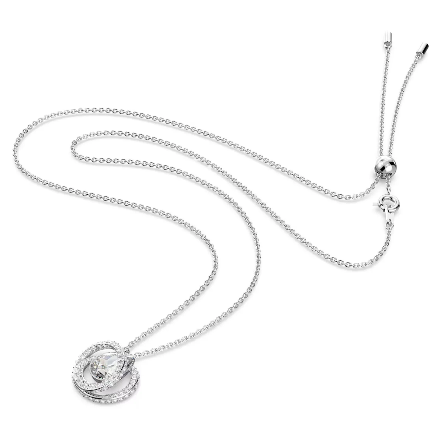 Swarovski Generation Pendant Necklace, White, Rhodium Plated - 5636512