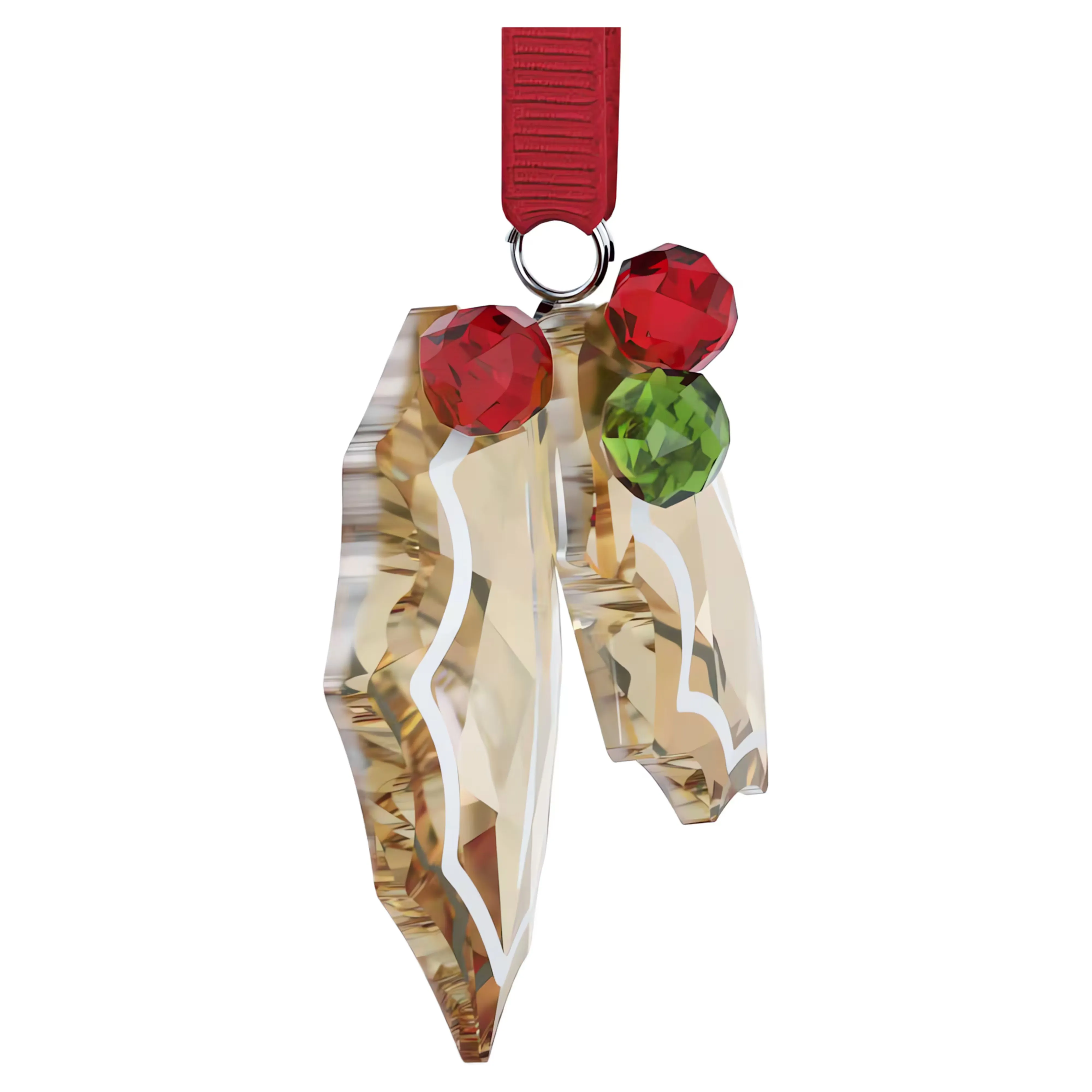 Swarovski Holiday Cheers Gingerbread Holly Leaves Ornament -5656277