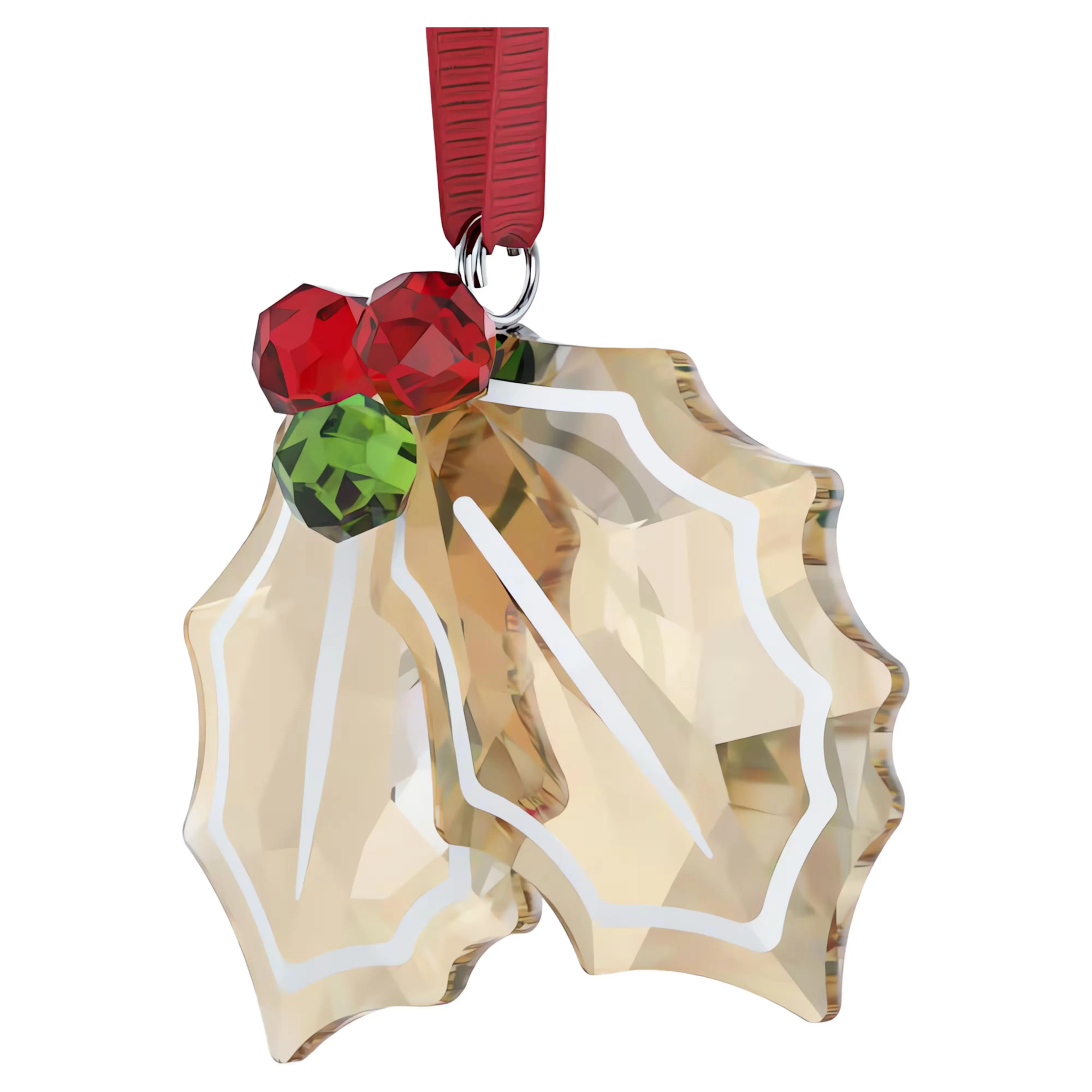 Swarovski Holiday Cheers Gingerbread Holly Leaves Ornament -5656277