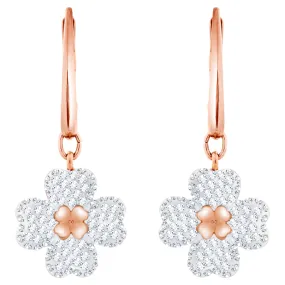 Swarovski LATISHA Pierced Earrings, White, Rose-gold -5627353