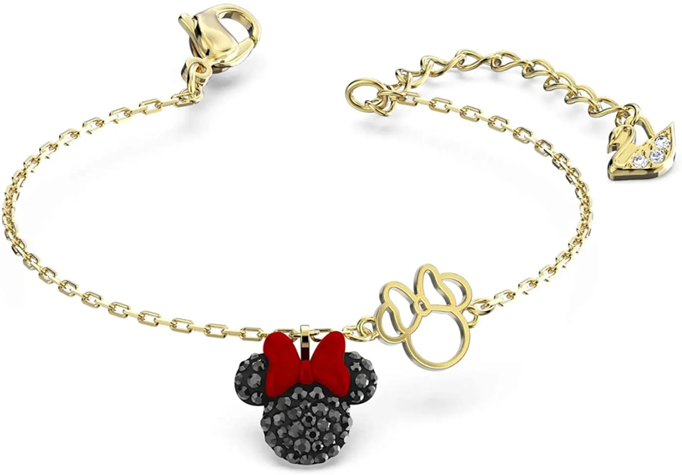 SWAROVSKI Minnie Bracelet, Gold/ Black, Medium -5566690/5576624