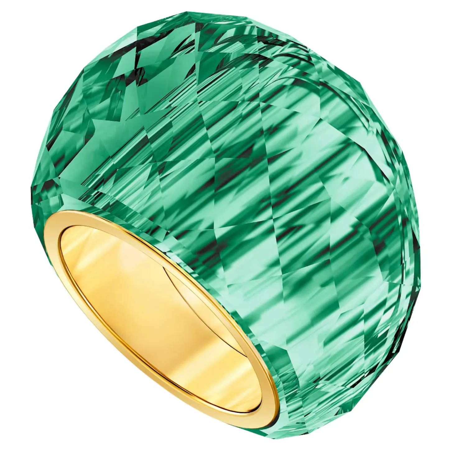 Swarovski NIRVANA Ring Green, Gold-tone finish, Large/58/8 -5474365