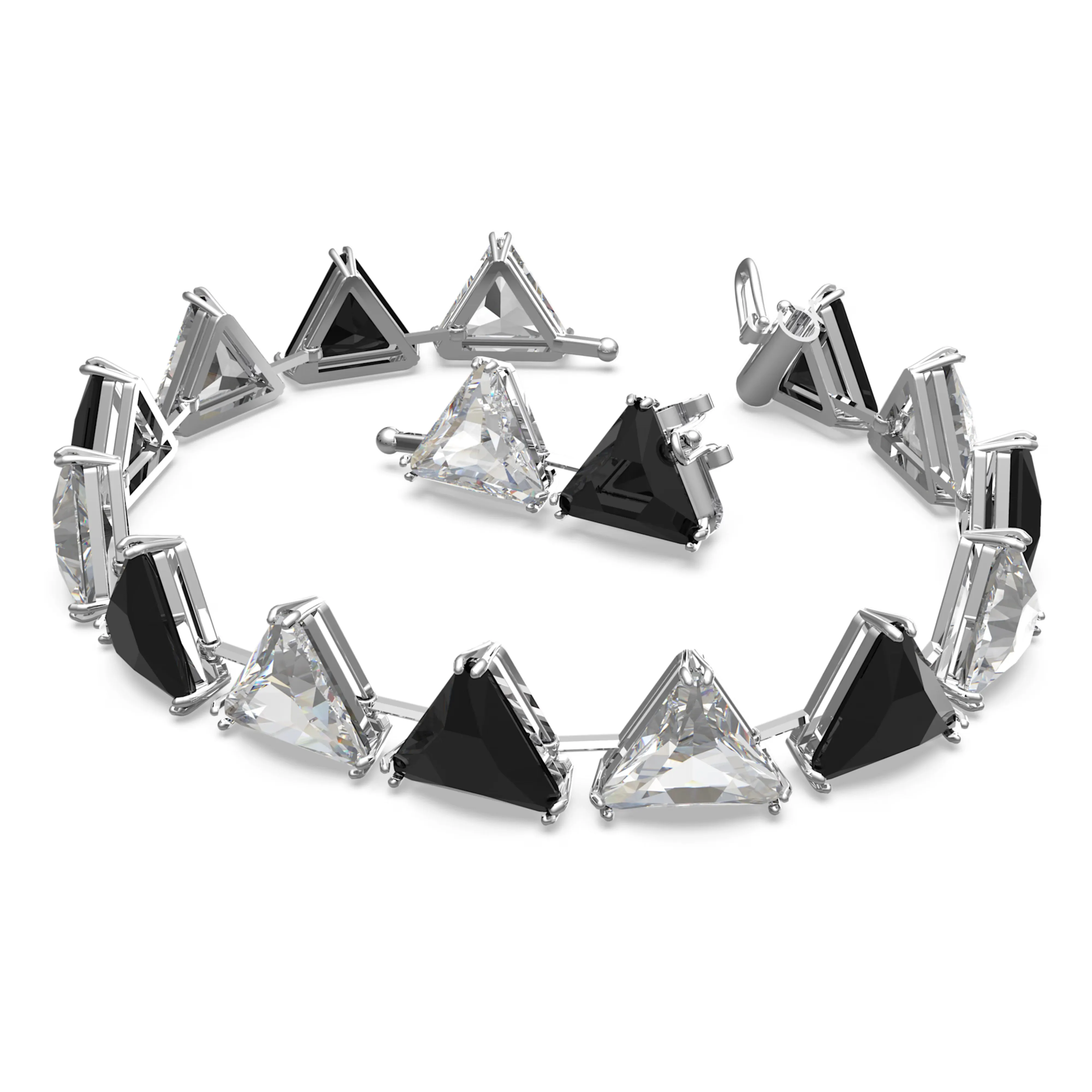 Swarovski Ortyx bracelet Triangle cut, Black, Rhodium plated -5619154