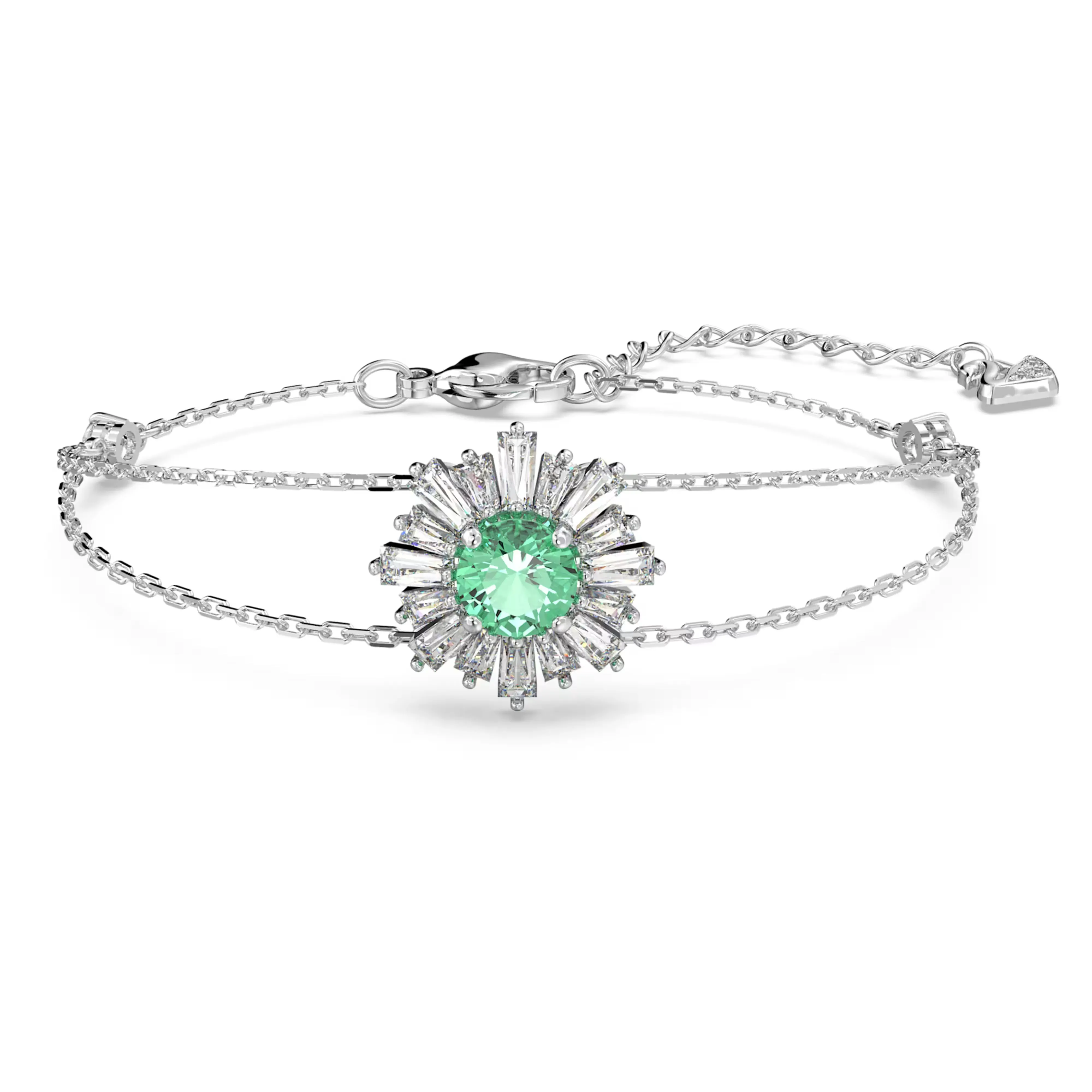 Swarovski Sunshine bracelet Mixed cuts, Sun, Green, Rhodium plated -5642960