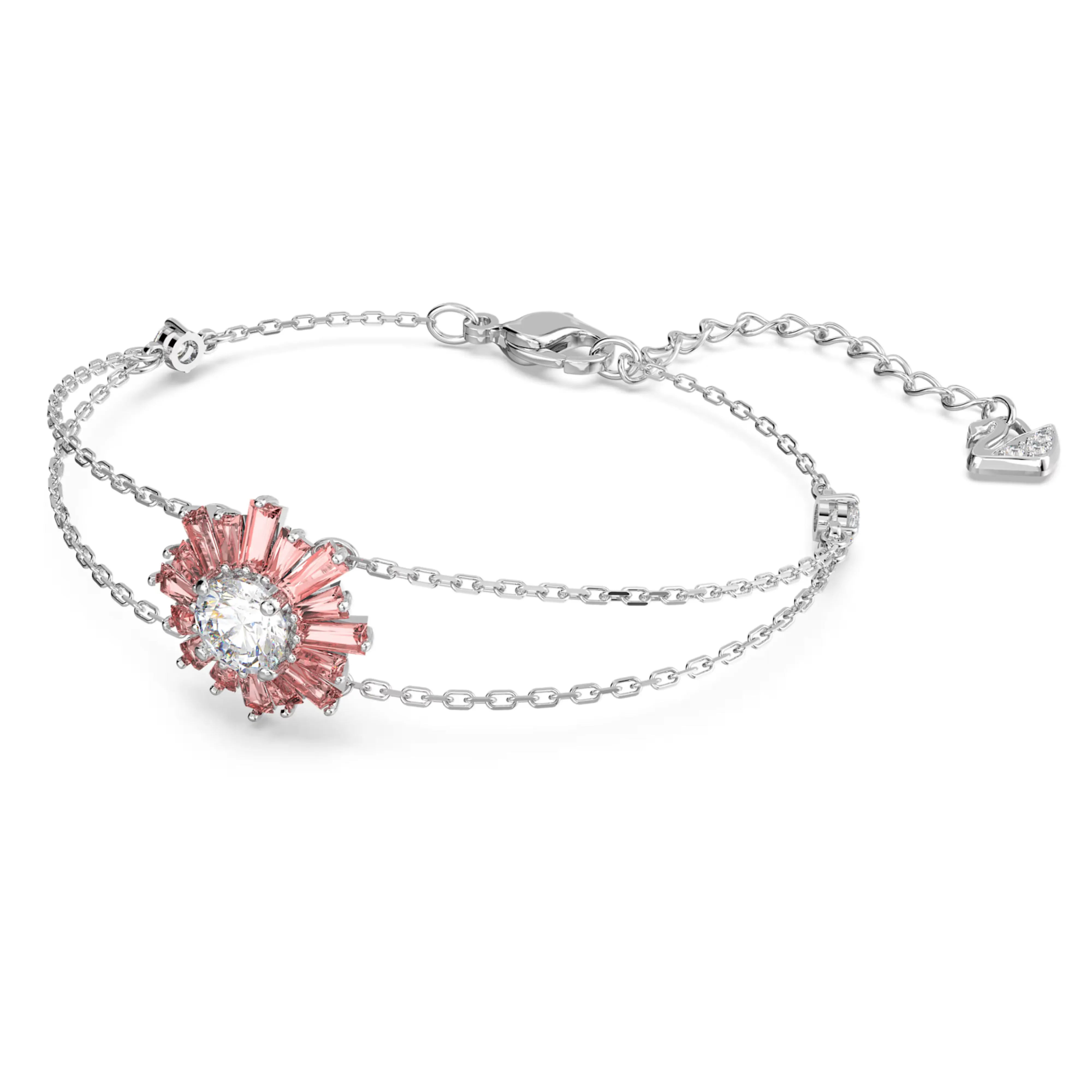 Swarovski Sunshine bracelet Mixed cuts, Sun, Pink, Rhodium plated -5642968