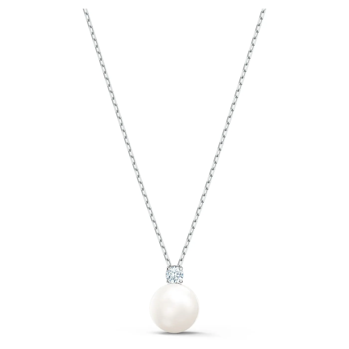 Swarovski Treasure necklace White, Rhodium plated- 5563288