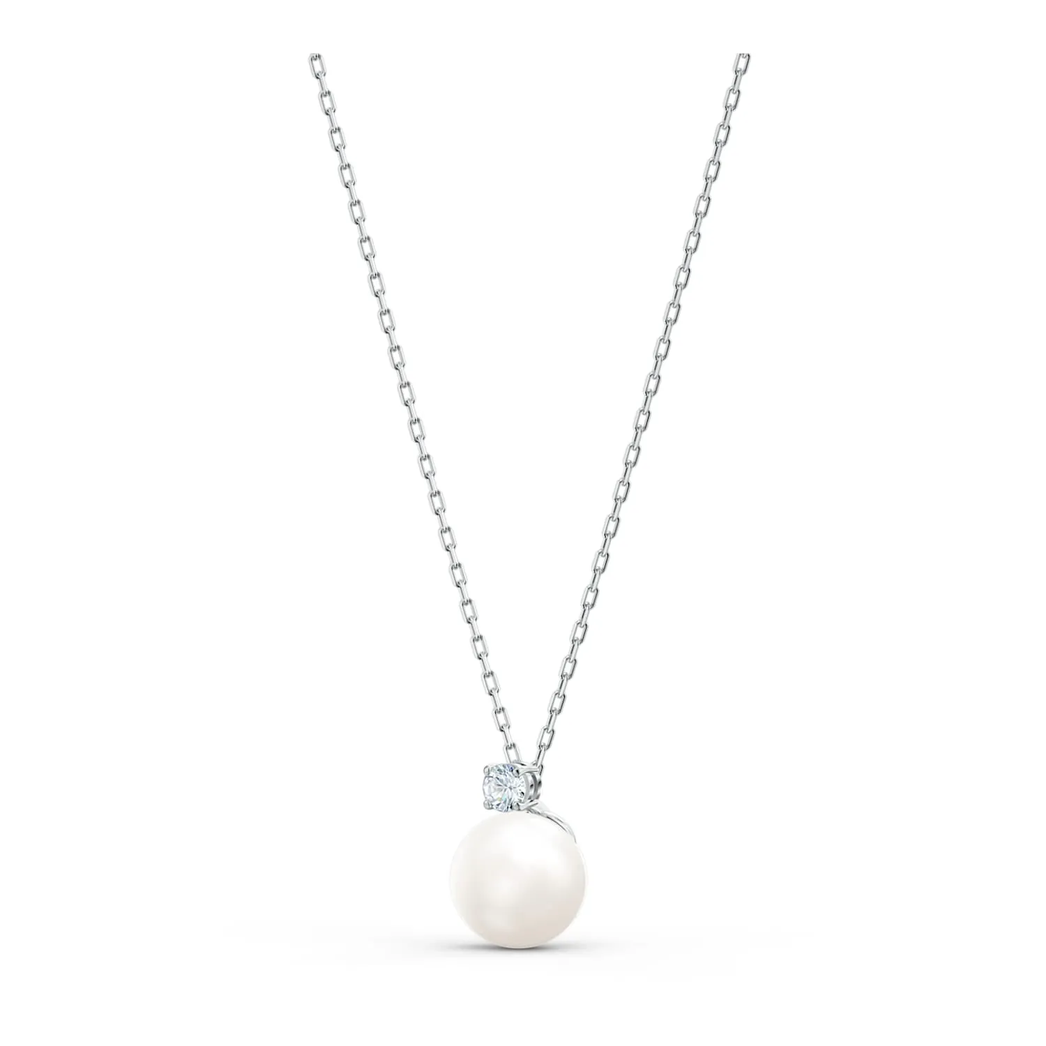 Swarovski Treasure necklace White, Rhodium plated- 5563288