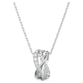 Swarovski TWIST PENDANT, White, Rhodium plated -5563906