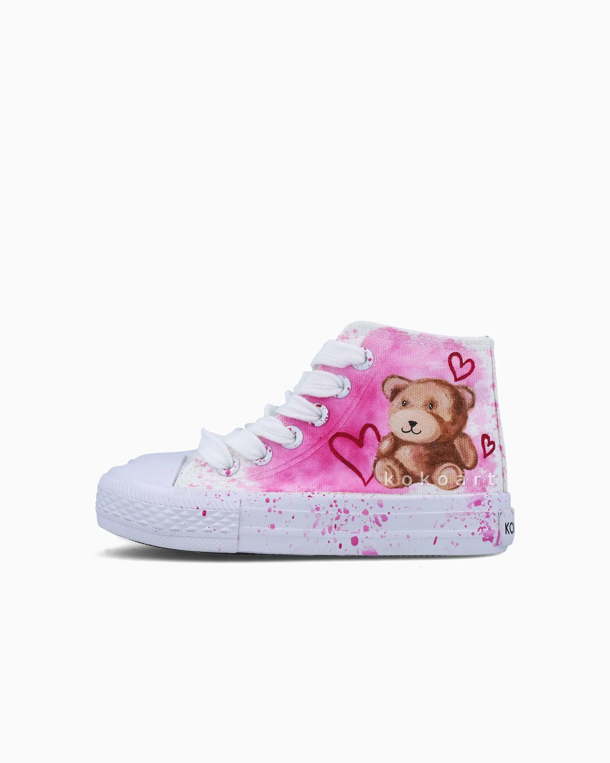 Teddy Bear Hand Painted Shoes