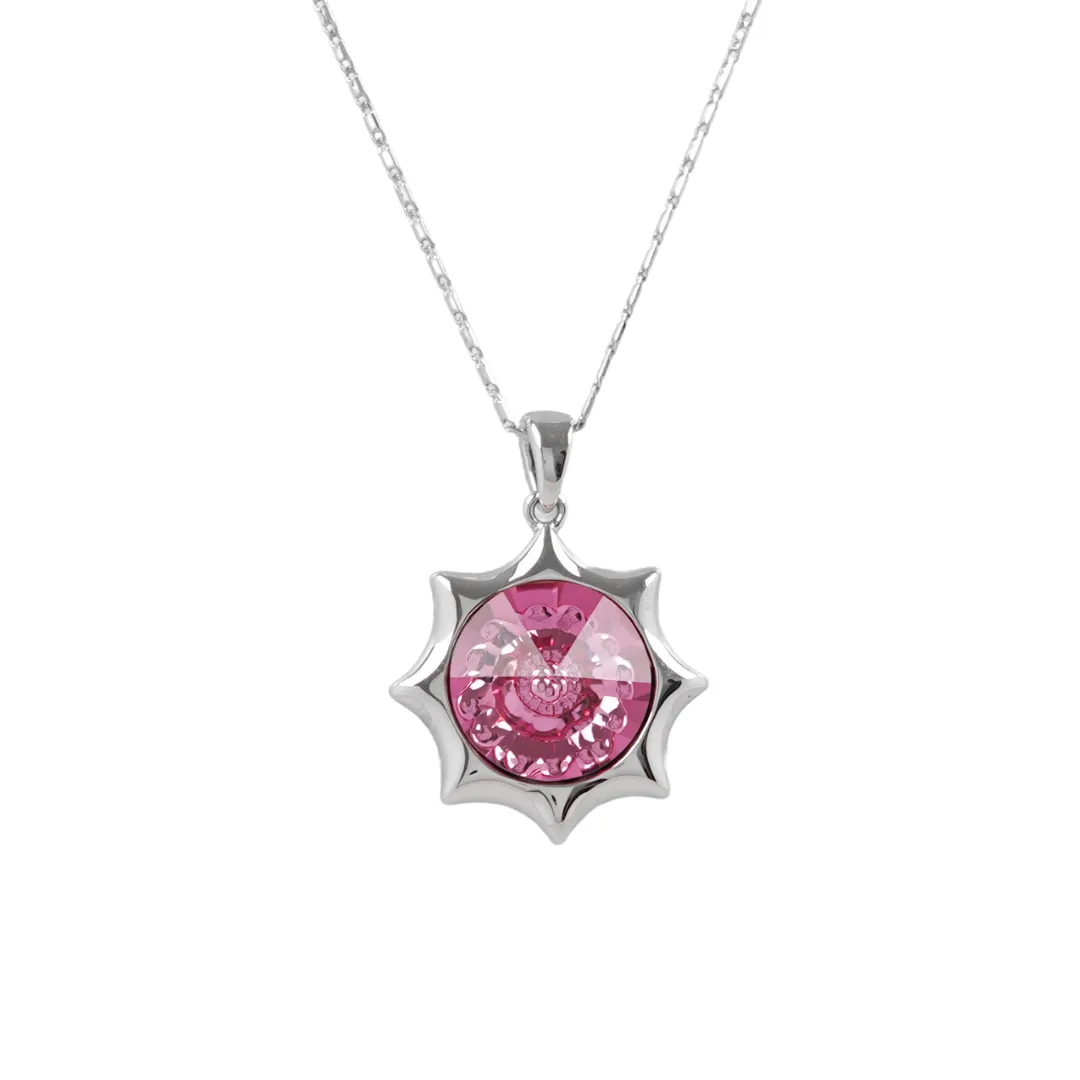 The Endless Sun Star Swarovski crystal platinum plated necklace