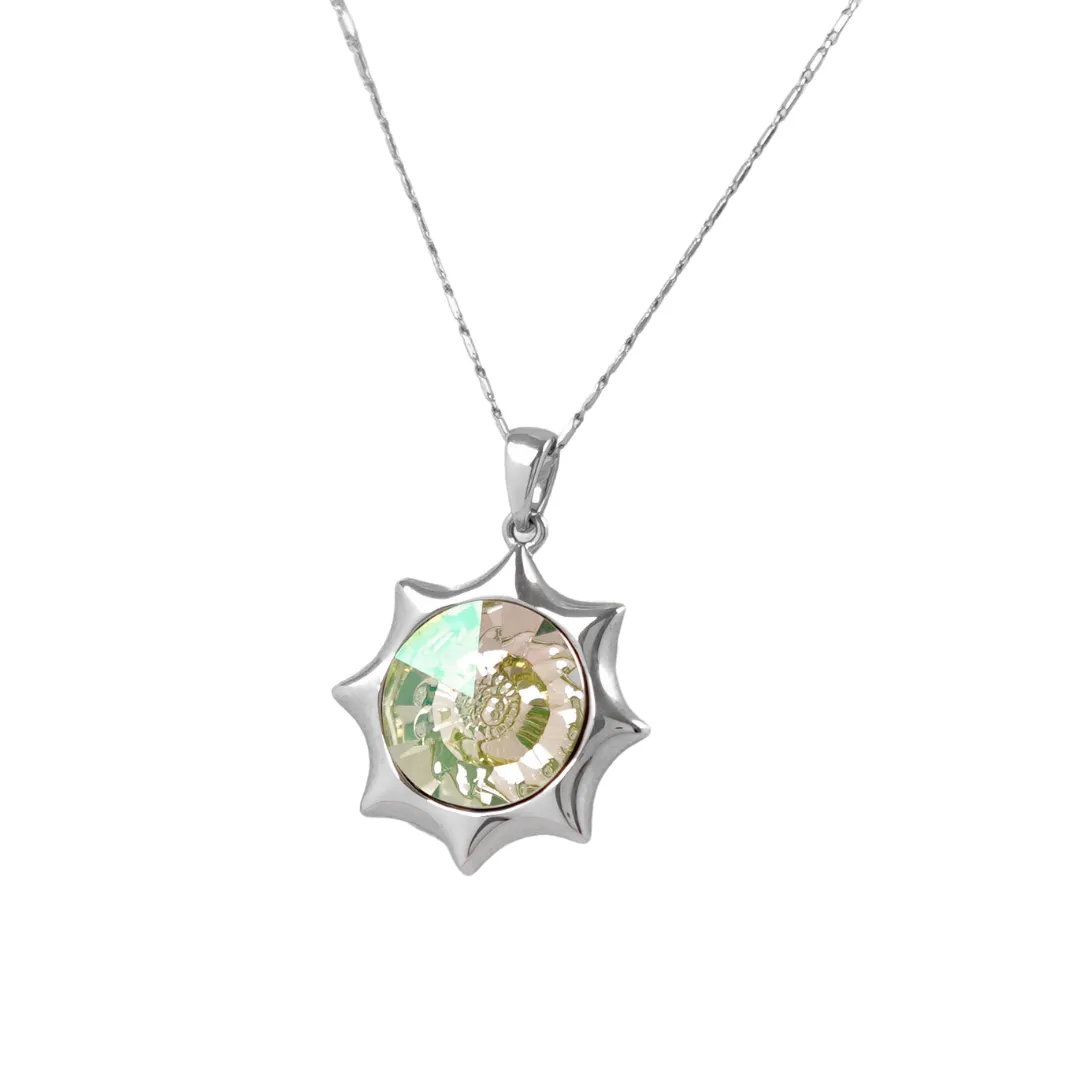 The Endless Sun Star Swarovski crystal platinum plated necklace