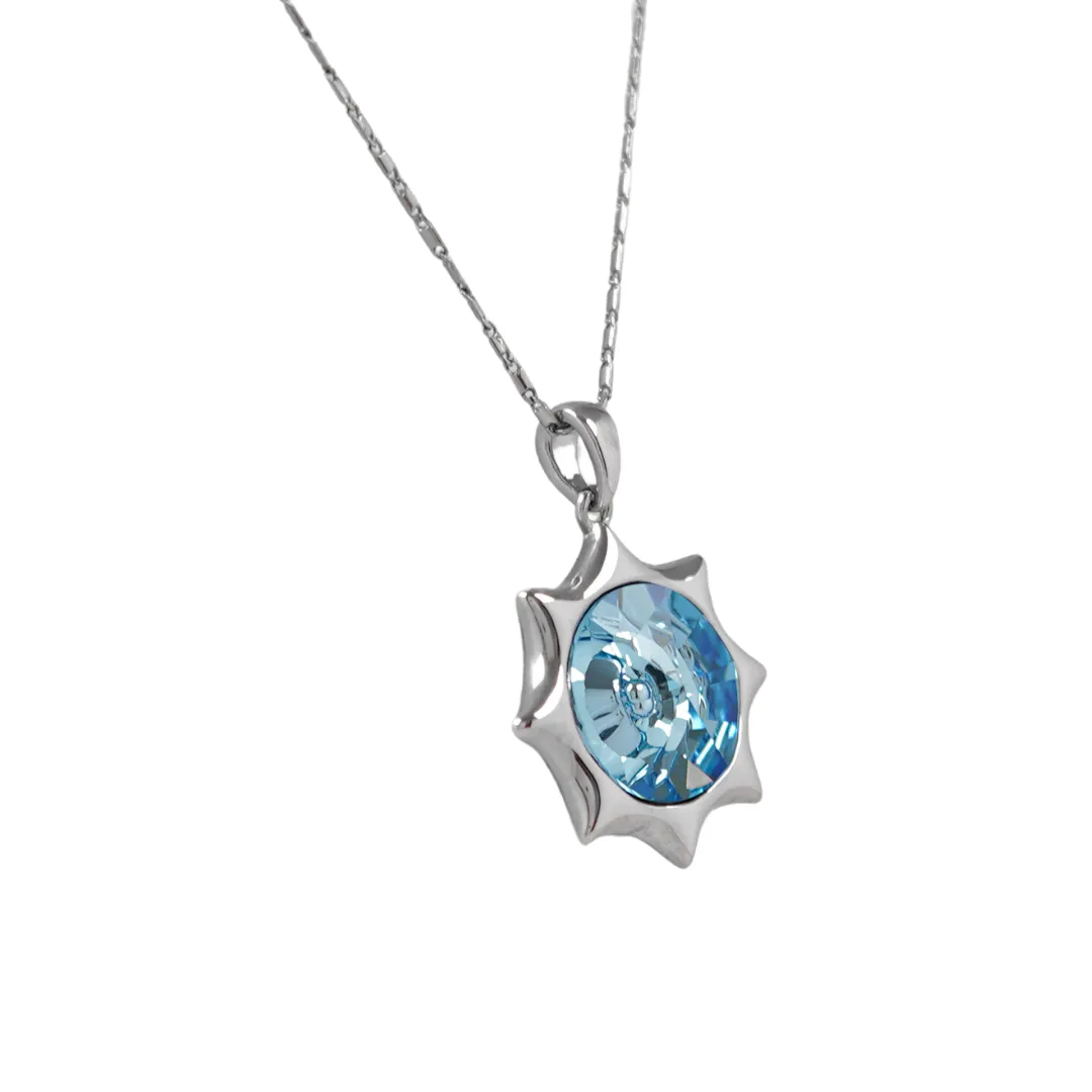 The Endless Sun Star Swarovski crystal platinum plated necklace