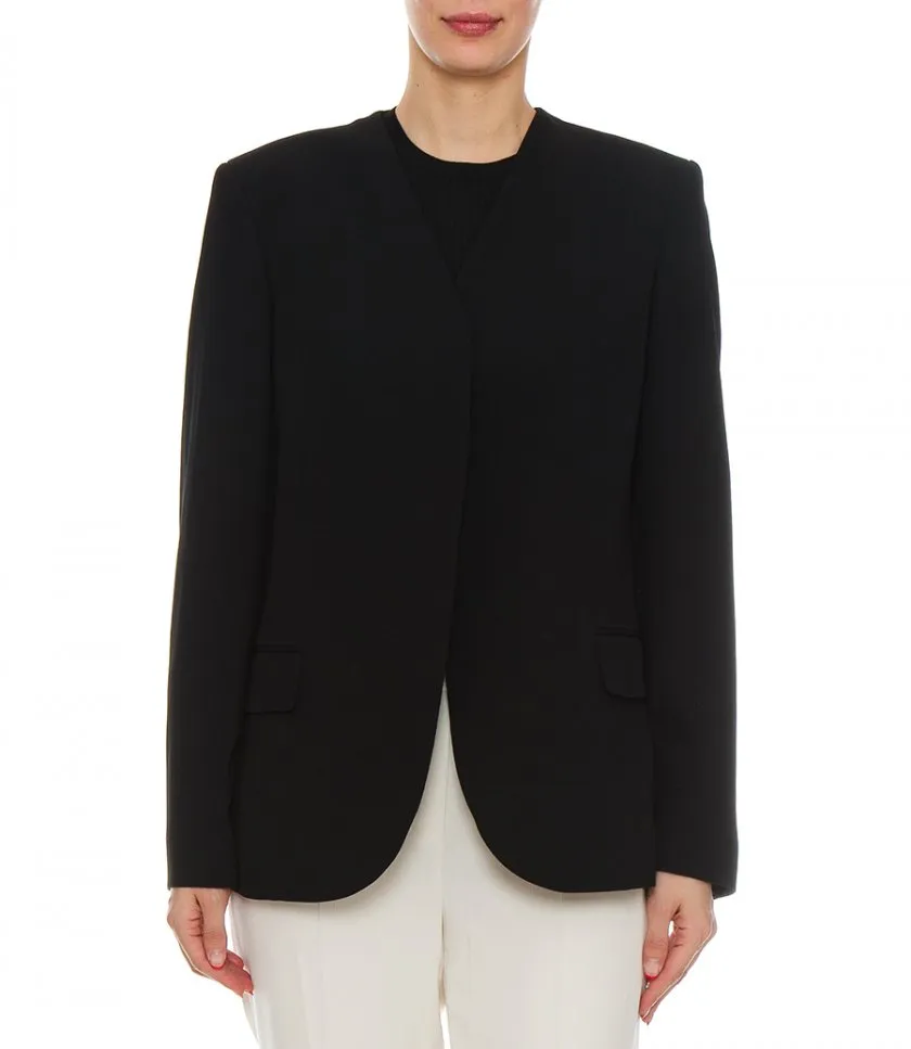 THEORYCOLLARLESS BLAZER IN GOOD WOOL