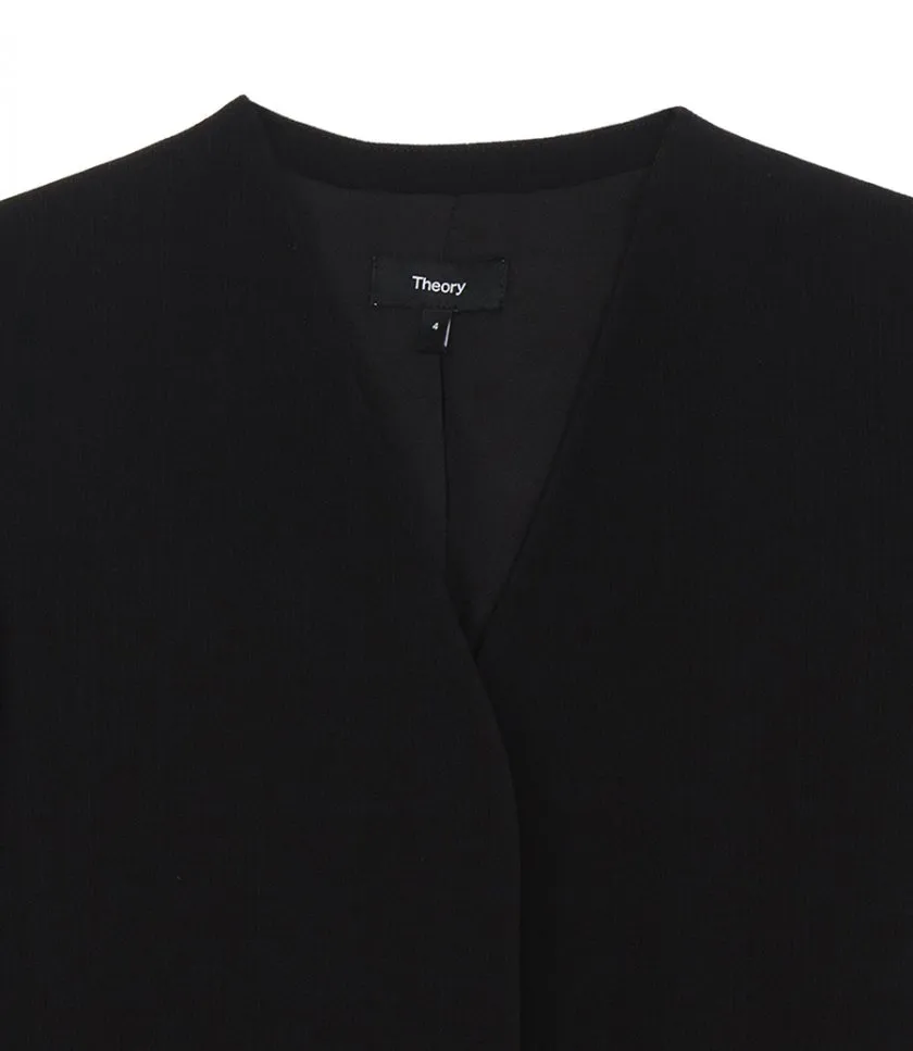 THEORYCOLLARLESS BLAZER IN GOOD WOOL