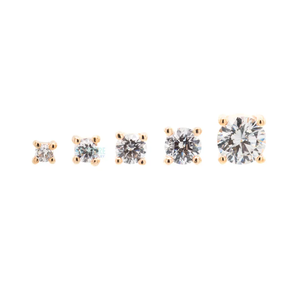 threadless: Prong-Set Swarovski Crystal End in Gold