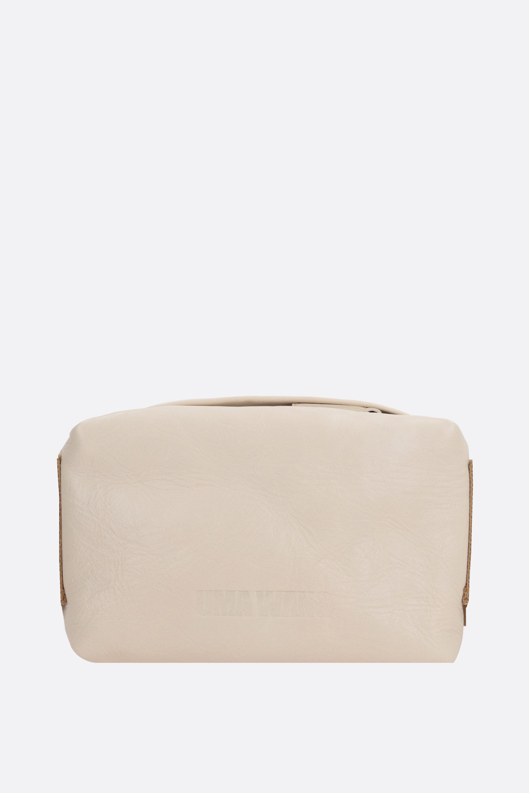 Tofu small craquelé leather crossbody bag