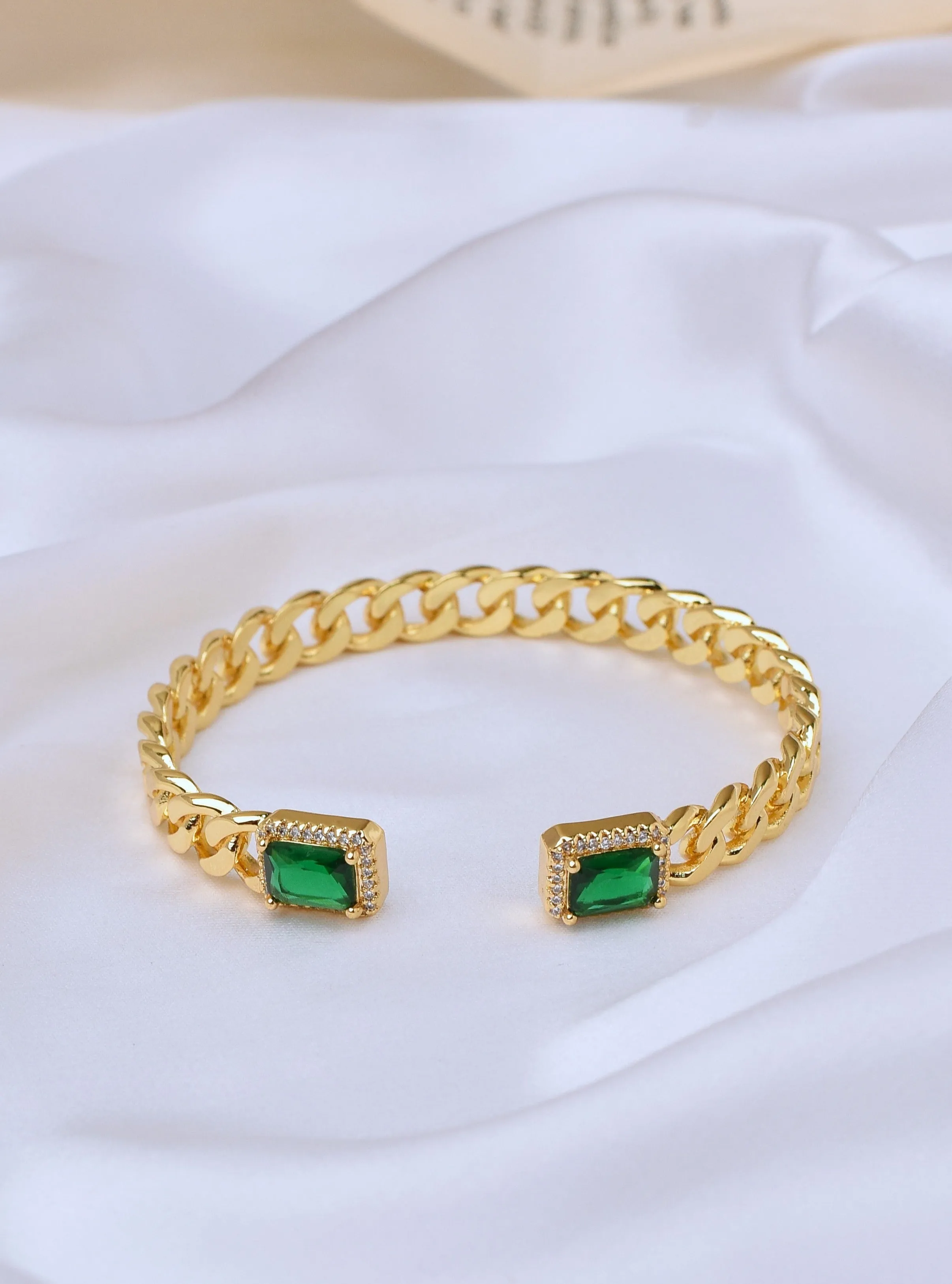 Vellore Emerald Cuff Bangle