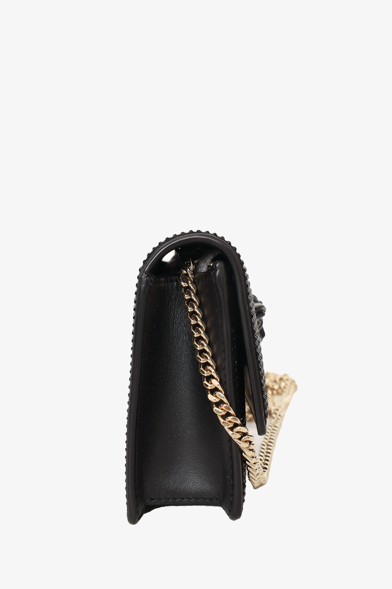 Versace Black Crystal Medusa 'Palazzo' Chain Crossbody